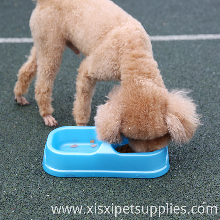Inexpensive Square Double Pet Bowl Durable Fancy Safety Wholesale Dog Bowl Plastic